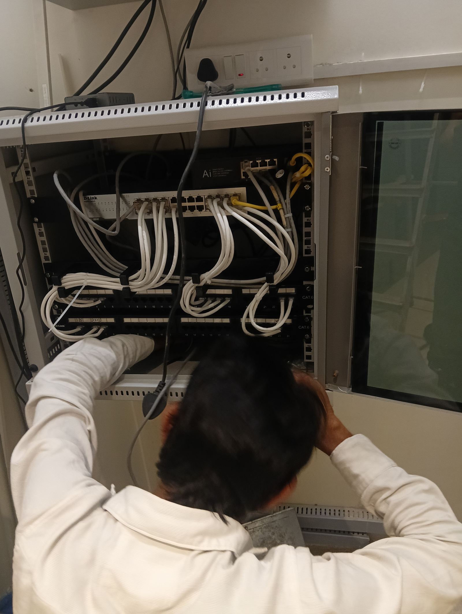 Structured network rack installed by Prudent Security