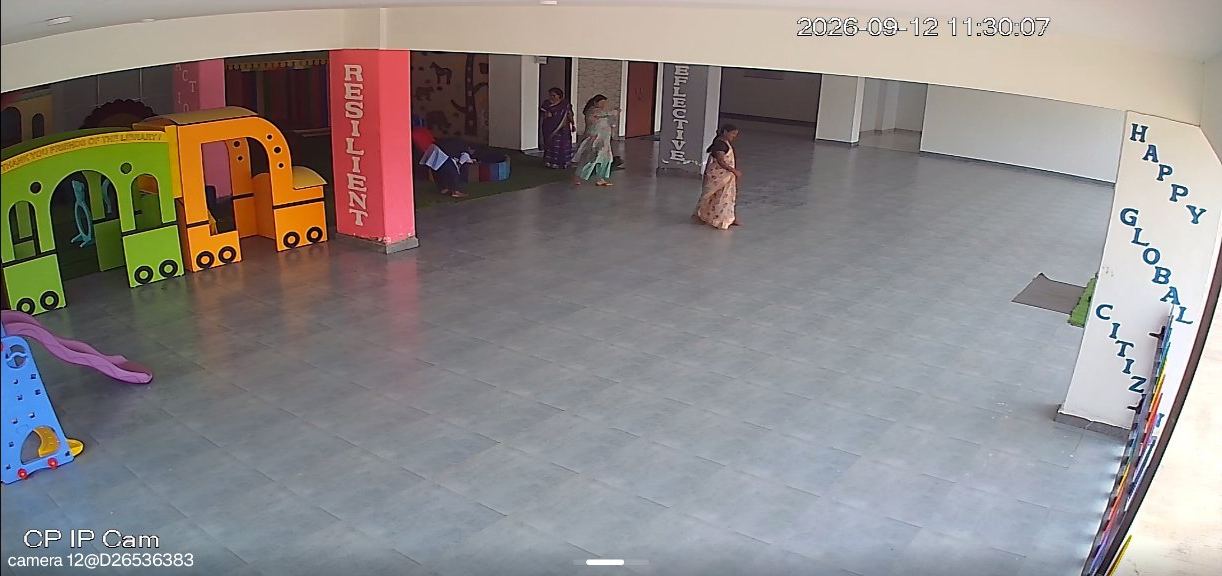 School common area under CCTV coverage in Pune